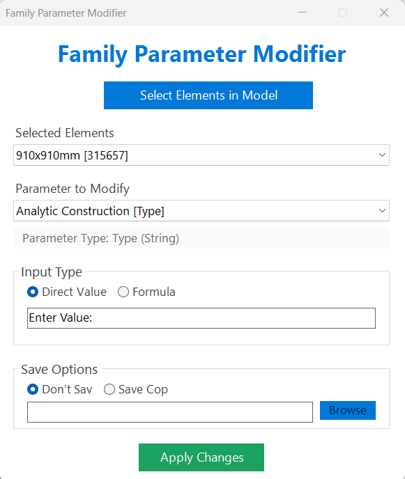 Parameter Modifier Interface