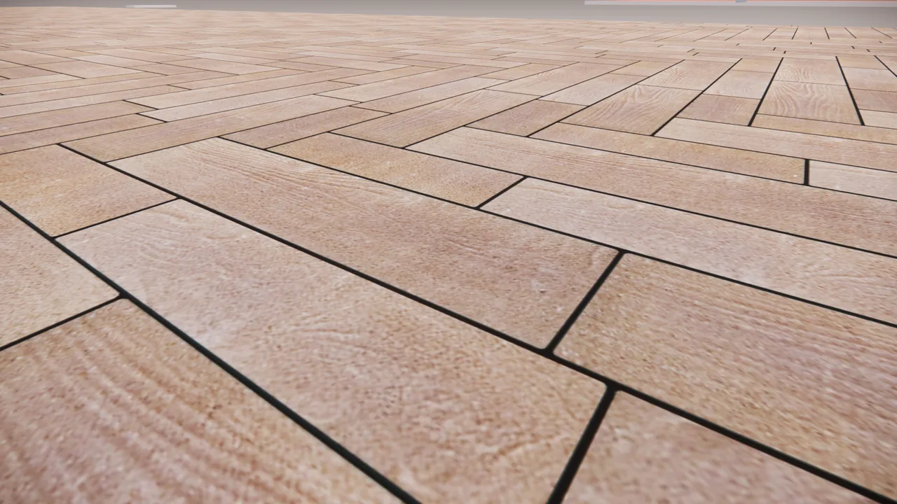 Decado Hazel HB Wooden paver before the realism pass, flat placeholder texture