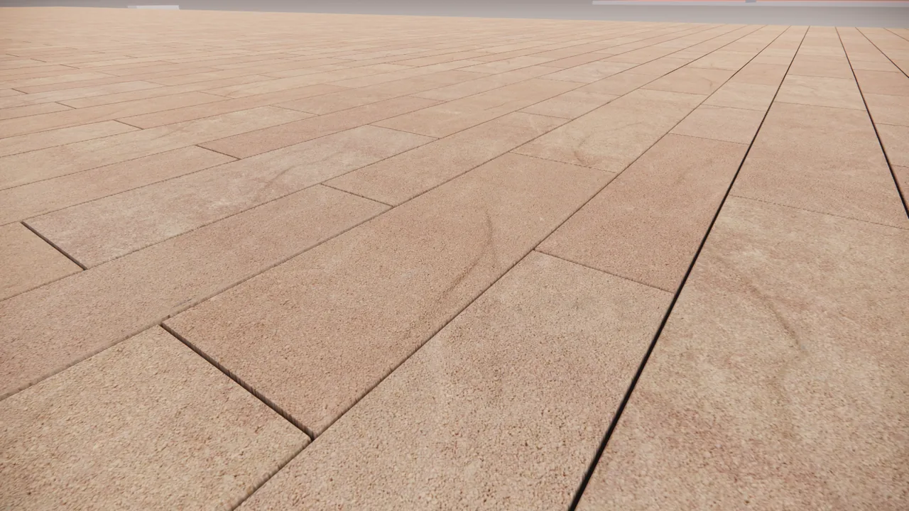 Decado Moka Riven paver after the realism pass, photoreal albedo and displacement texture