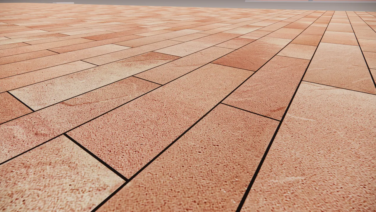 Decado Moka Riven paver before the realism pass, flat placeholder texture