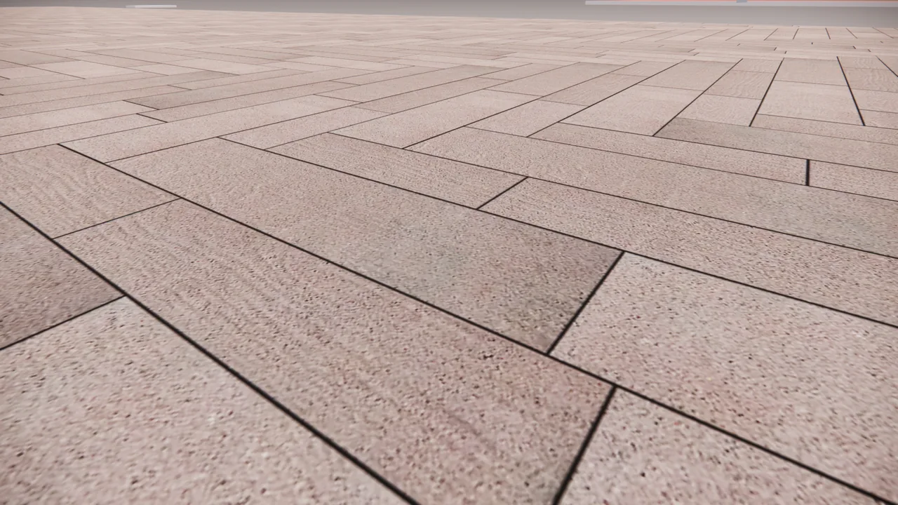 Decado Rosewood HB paver before the realism pass, flat placeholder texture